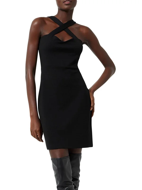 Act Fast – Limited Time Savings!Womens Ponte Jersey Bodycon Halter Dress