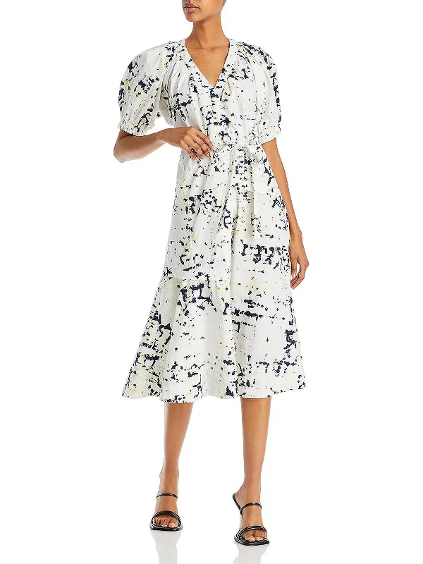 Exclusive Savings This Week!Womens Poplin Batik Midi Dress