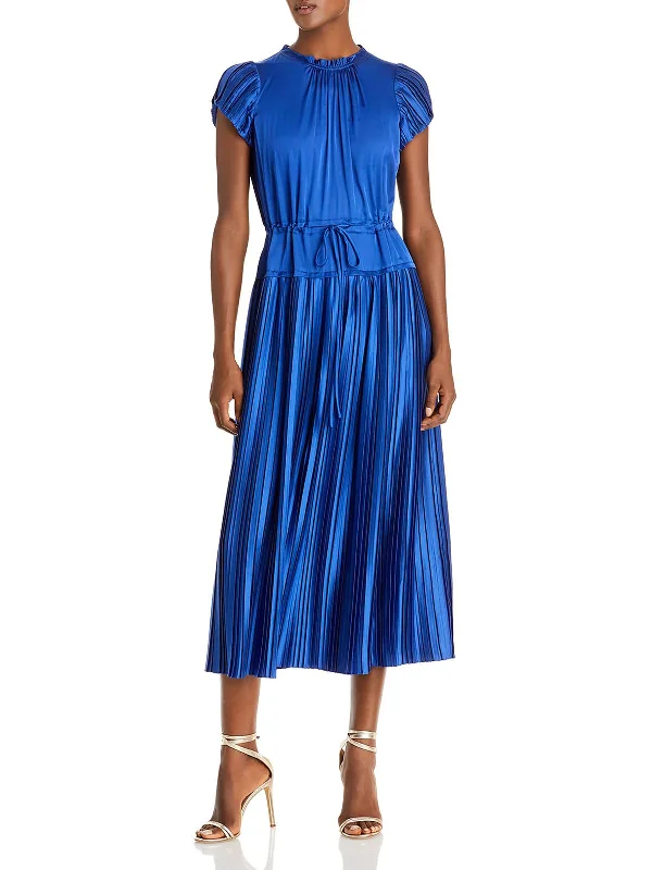 Buy One, Get One Free!Womens Satin Calf Midi Dress