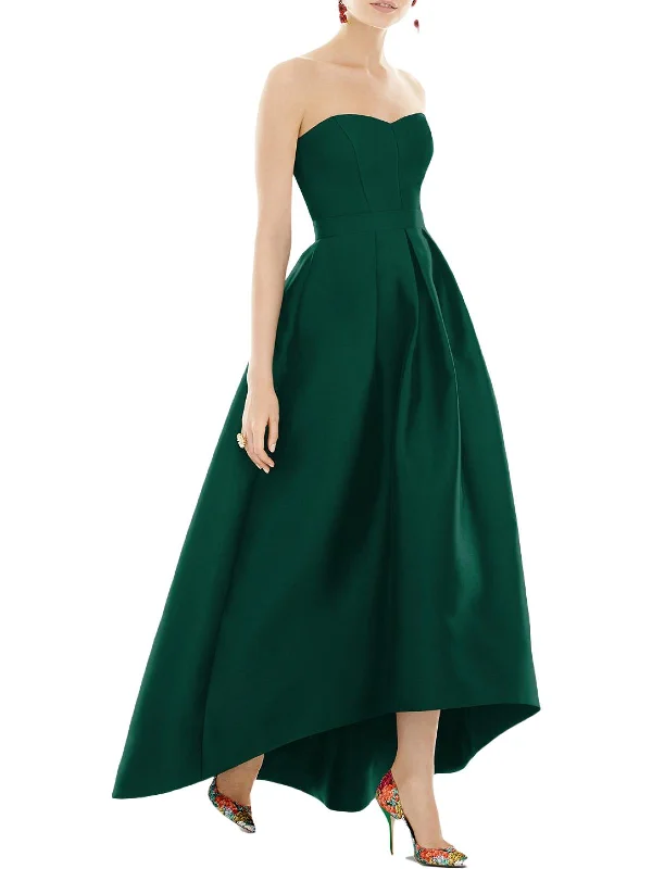 Exclusive Deals Just for You!Womens Satin Hi-Low Evening Dress