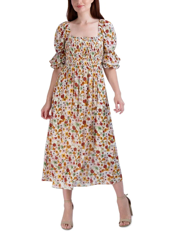 Time to Snag a Bargain!Womens Smocked Long Midi Dress