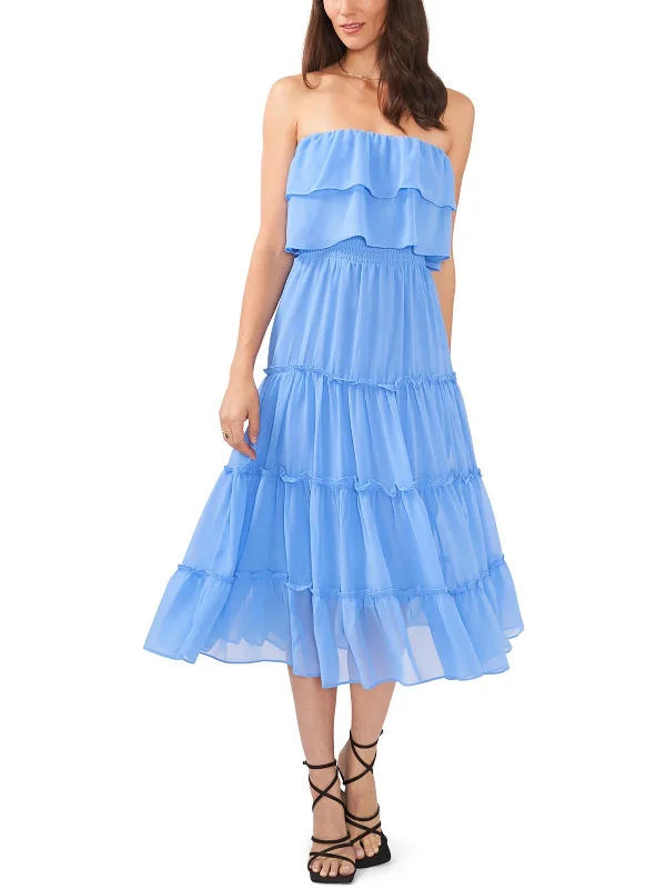 Instant Savings Await!Womens Tiered Ruffle Midi Dress