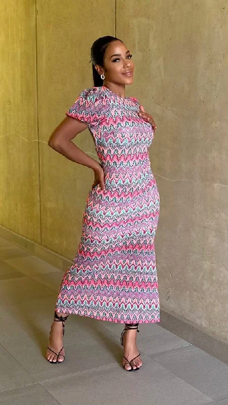 Shop Today, Save Tomorrow!Zig Zag ColorFul Maxi Dress