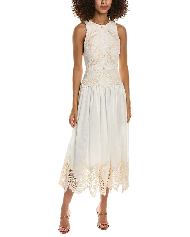 Get It Before It’s Gone!Zimmermann Lace Linen Midi Dress