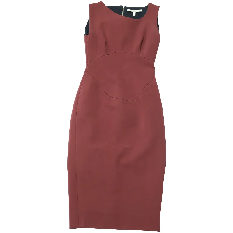 Act Fast – Limited Time Savings!Victoria Beckham Bodycon Sleeveless Dress in Burgundy Viscose