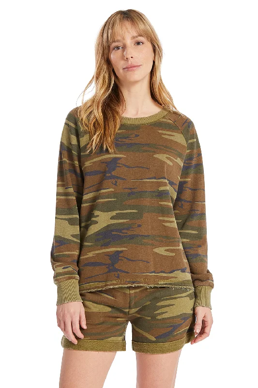 Your Wallet Will Thank You!Alternative Womens Lazy Day Crewneck Sweatshirt - Camo