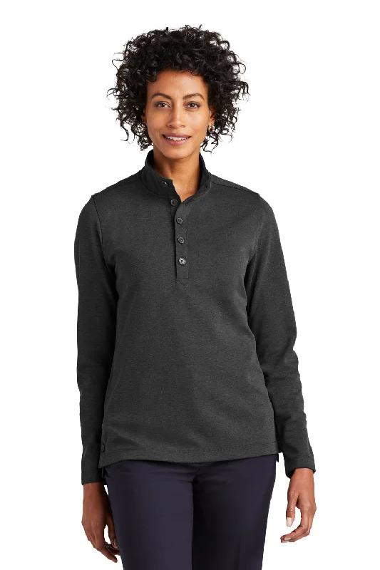 The Sale You’ve Been Waiting For!Brooks Brothers Womens 1/4 Button Down Sweatshirt - Heather Windsor Grey