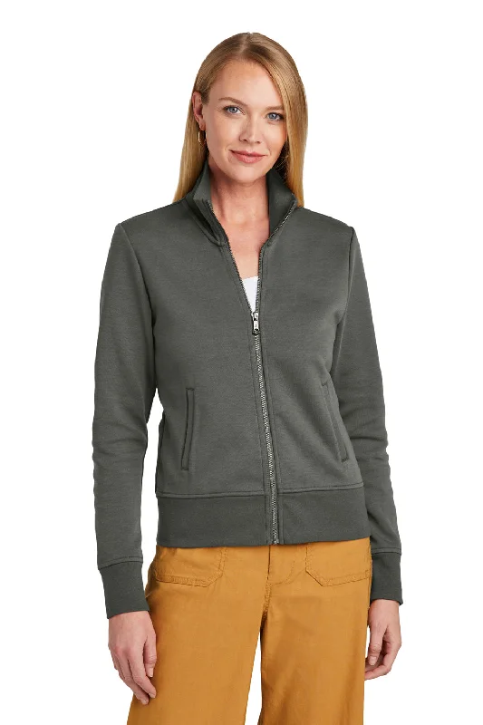 Shop Before It’s Gone!Brooks Brothers Womens Double Knit Full Zip Sweatshirt - Windsor Grey