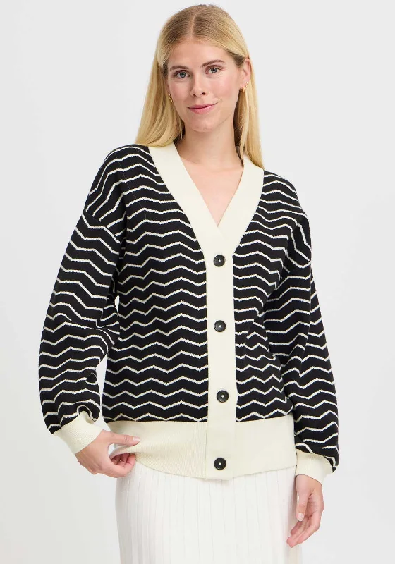 Upgrade for Less!b.young Otari Zig Zag Cardigan, Black