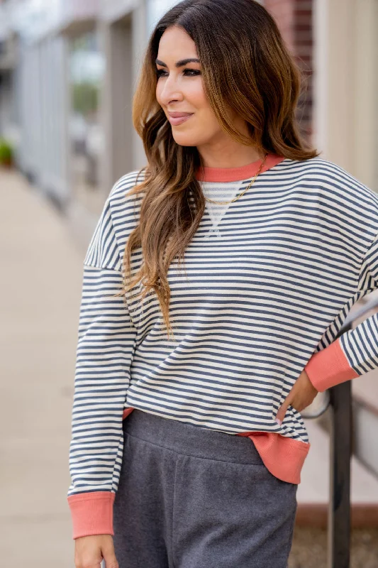 Huge Price Cuts Await!Colorpop Striped Sweatshirt