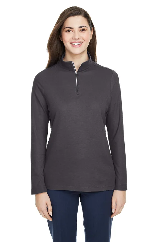 Get More, Spend Less – Shop Now!Core 365 Womens Fusion ChromaSoft Performance Moisture Wicking Pique 1/4 Zip Sweatshirt - Carbon Grey