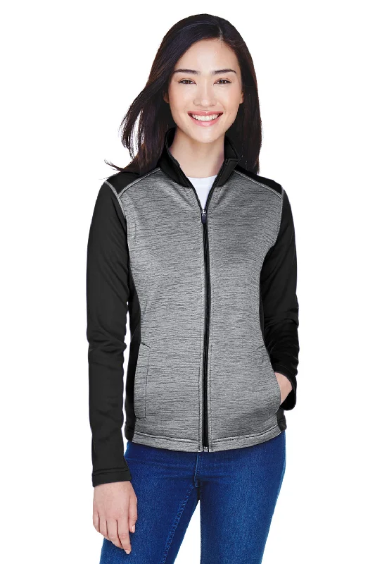 Get the Best for Less!Devon & Jones Womens Newbury Fleece Full Zip Sweatshirt - Grey/Black