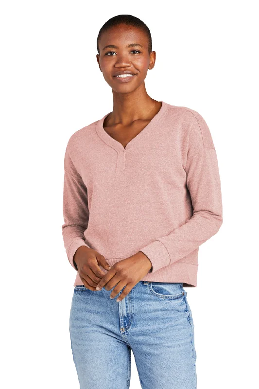 Best Offers of the Month!District Womens Perfect Tri Fleece V-Neck Sweatshirt - Blush Frost