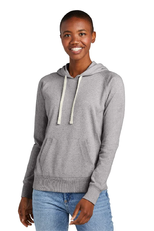 Buy More, Save More!District Womens Re-Fleece Hooded Sweatshirt Hoodie - Heather Light Grey