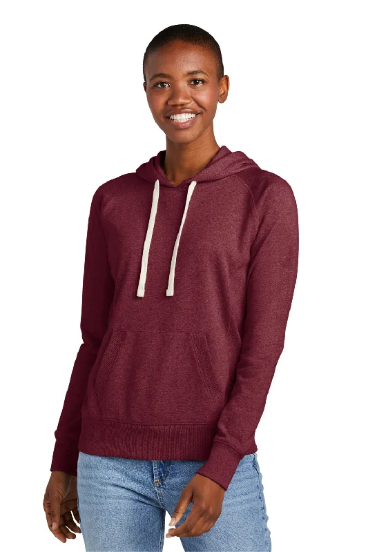 Hurry! While Supplies Last!District Womens Re-Fleece Hooded Sweatshirt Hoodie - Heather Maroon