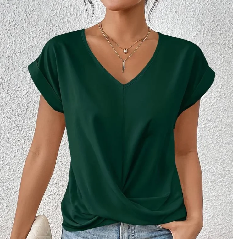 Every Deal is a Steal!Emeralda | Elegant V-Neck Top