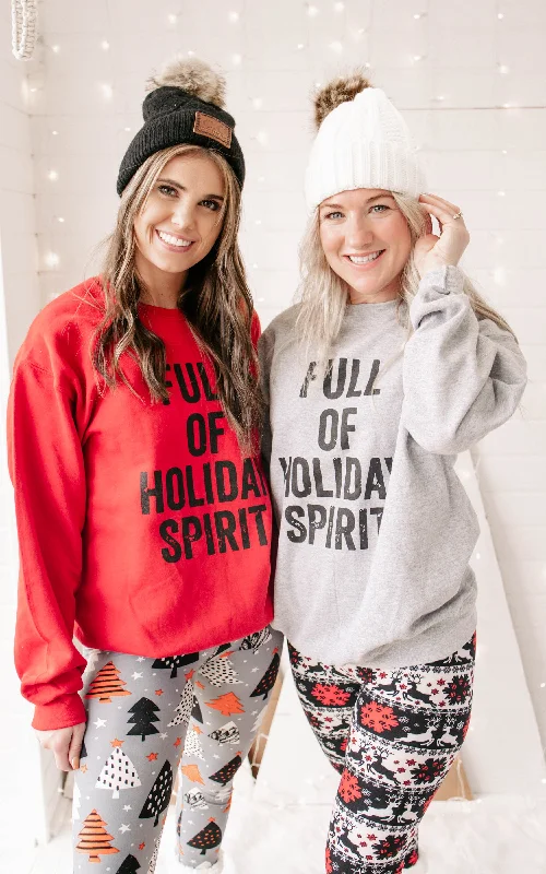 One Day Only – Huge Savings!Full Of Holiday Spirt Crewneck Sweatshirt**