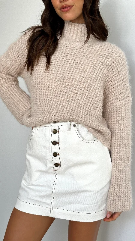 Score Huge Discounts Today!Haidar Knitted Top - Beige