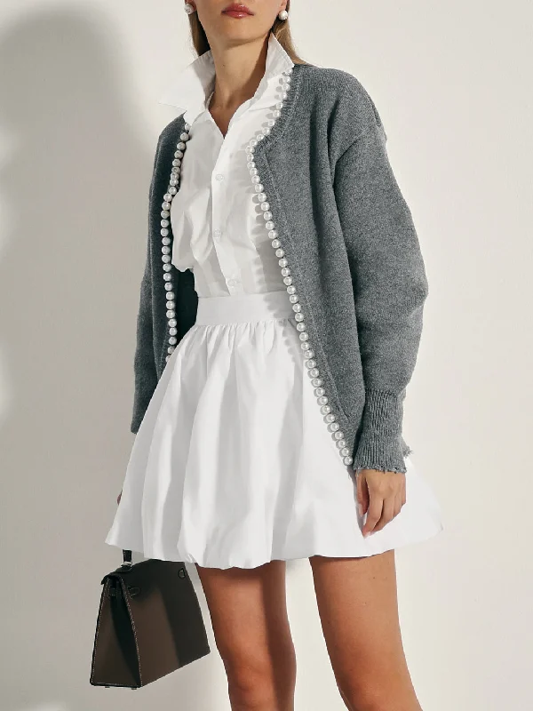 Time to Save Big!Isabella Pearl Edge Cardigan | Grey Marl