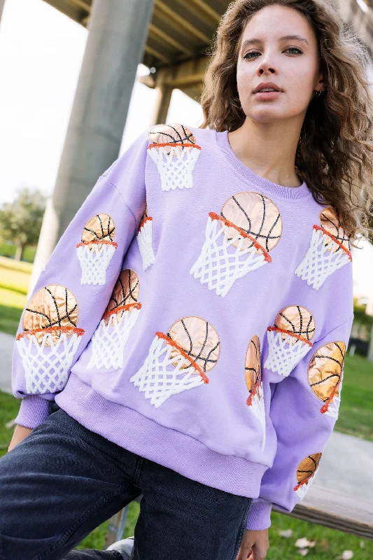 Your Exclusive Offer Awaits!Lavender Basketball Hoop Sweatshirt