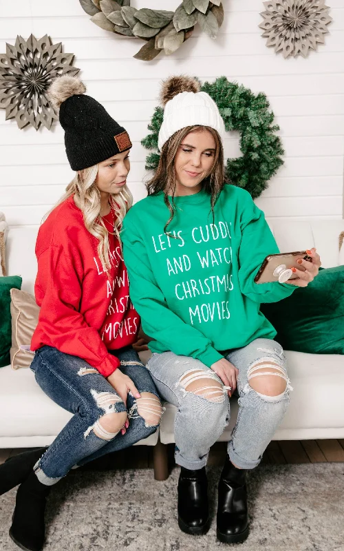 Your Exclusive Offer Awaits!Let's Cuddle And Watch Christmas Movies Crewneck Sweatshirt**