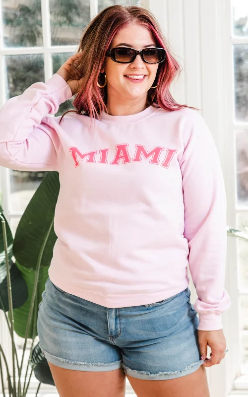 Hurry! While Supplies Last!Miami Sweatshirt - Pink**