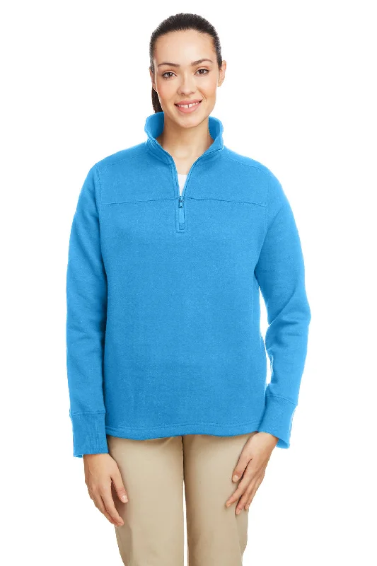 Exclusive Deals Just for You!Nautica Womens Anchor Fleece 1/4 Zip Sweatshirt - Azure Blue