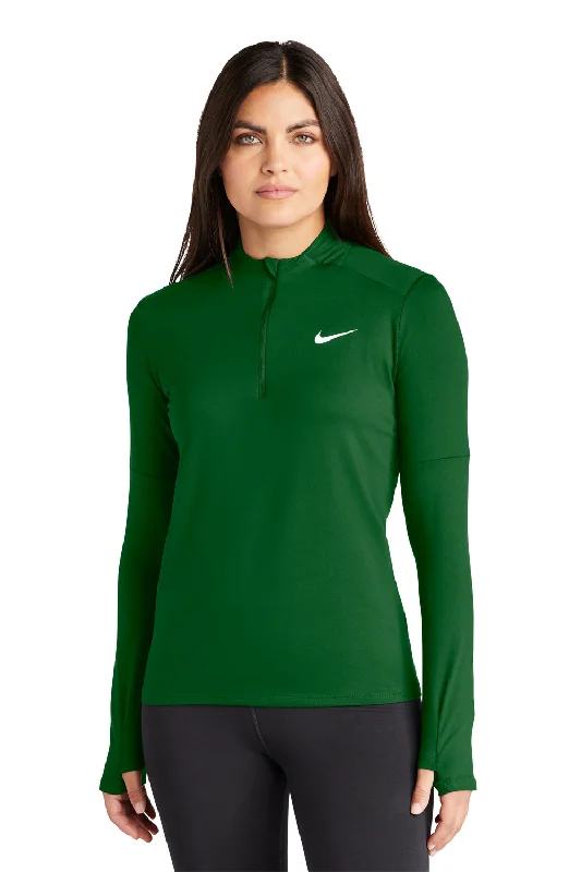 Must-Have Deals Inside!Nike Womens Element Dri-Fit Moisture Wicking 1/4 Zip Sweatshirt - Dark Green