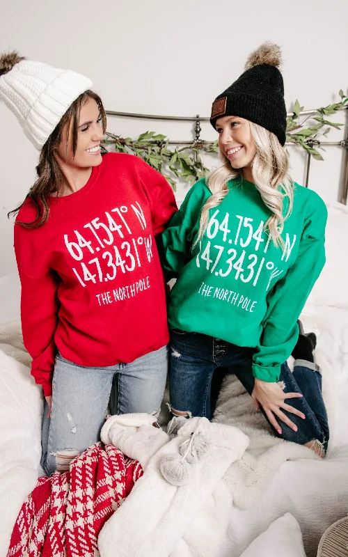 The Sale You’ve Been Waiting For!North Pole Coordinates Holiday Sweatshirt**