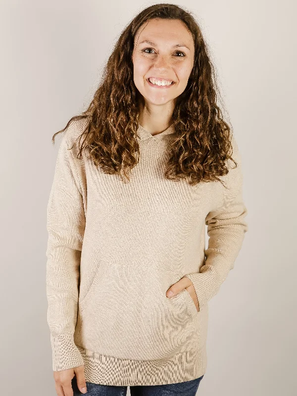 Shop Today, Save Tomorrow!Oatmeal Oversized Hooded Sweater