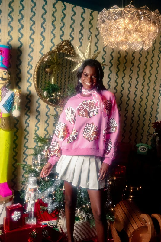 Hottest Discounts of the Year!Pink Gingerbread House Sweatshirt