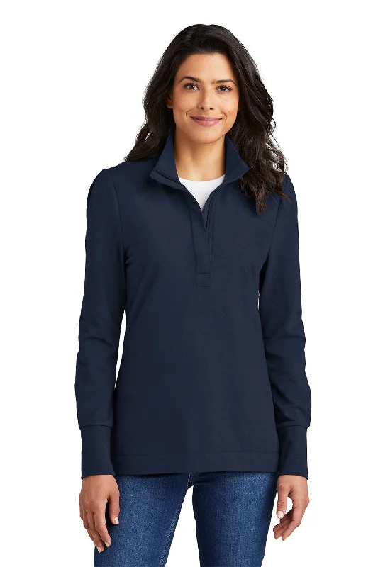 Mega Sale Happening Now!Port Authority Womens Fairway 1/4 Zip Sweatshirt - River Navy Blue