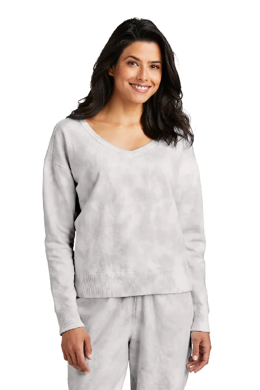 The Best Offers Are Here!Port & Company Womens Beach Wash Tie Dye V-Neck Sweatshirt - Dove Grey