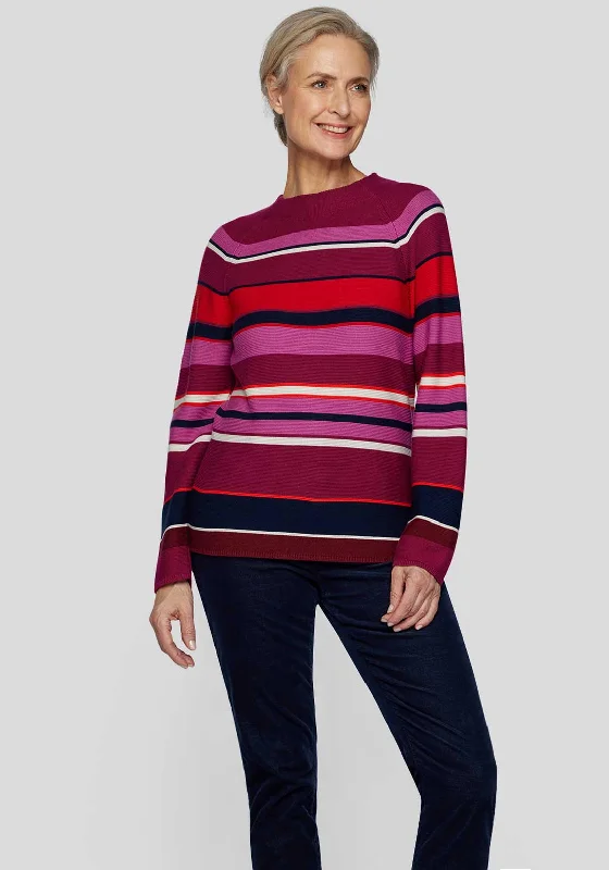 Find the Best Deals Here!Rabe Striped Knitted Jumper, Purple Multi