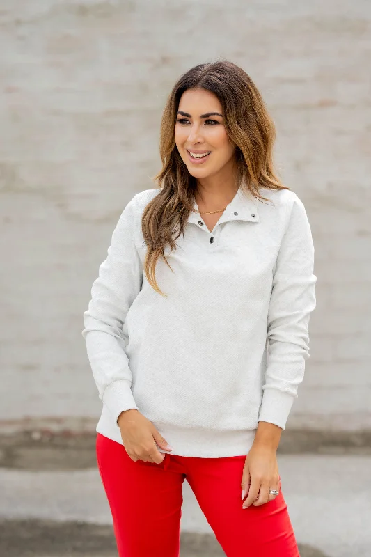 Best Deals Just for You!Ribbed Four Button Pullover