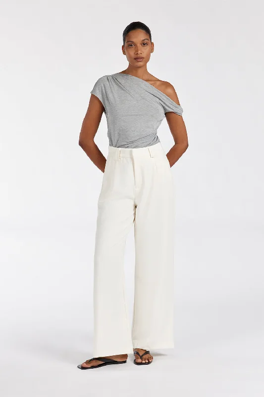 Every Deal is a Steal!RIO SILVER MARLE DRAPED TWIST KNIT TOP