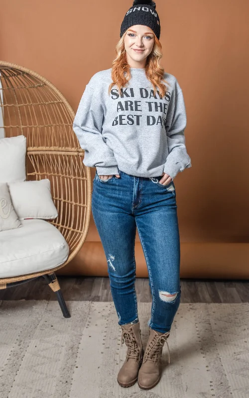 Bigger Savings, Better Shopping!Ski Days Are The Best Days Crewneck Sweatshirt**