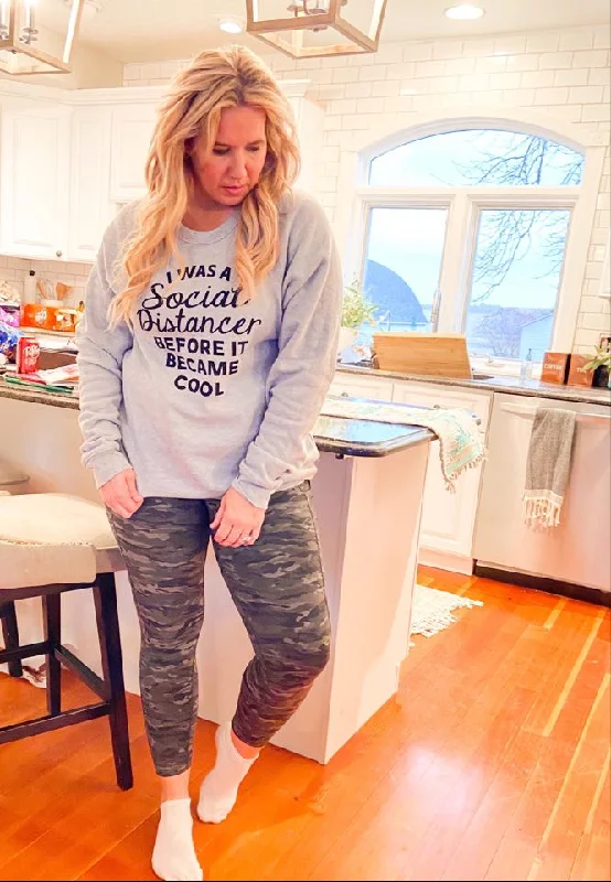 The Sale You’ve Been Waiting For!Social Distancing Before It Was Cool Crew Sweatshirt CLOSEOUT