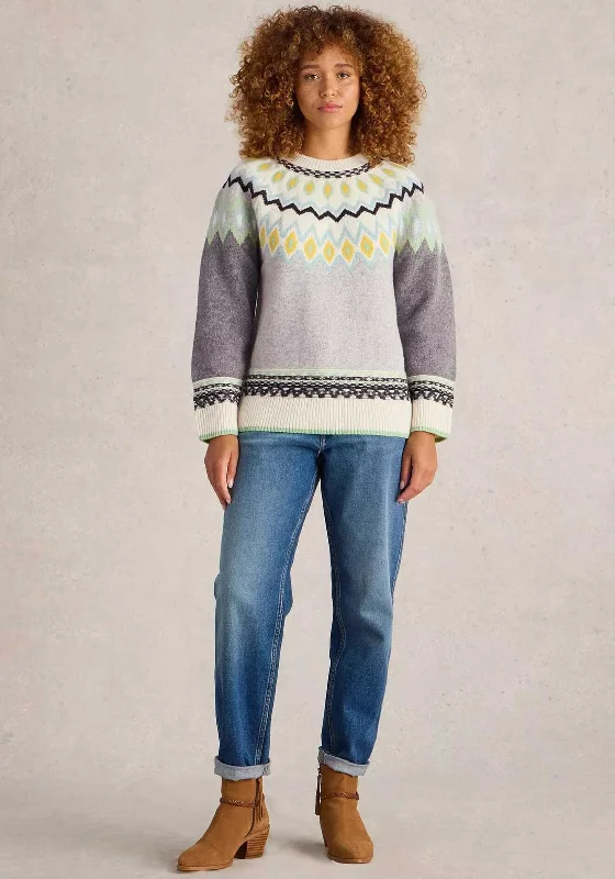 The Best Offers Are Here!White Stuff Sunset Fairisle Jumper, Grey