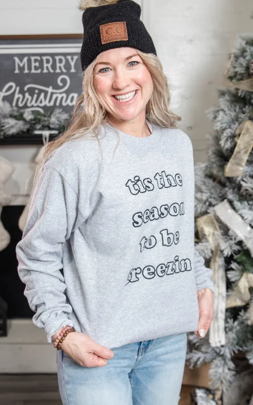 Unmissable Offers Await!Tis the Season to Be Freezin' Crewneck Sweatshirt**