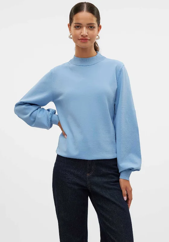 Your Best Deals Are Here!Vero Moda Mercury High Neck Sweater, Allure Blue