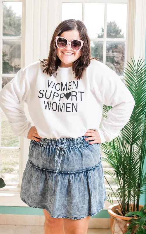 Don’t Wait – Shop Today!Women Support Women Sweatshirt - White*