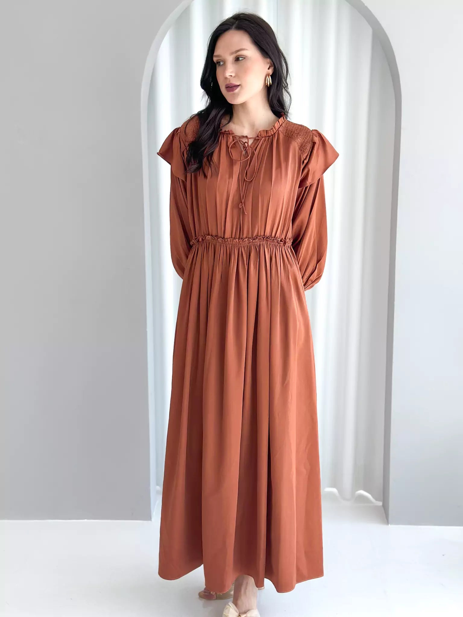 Biggest Sale of the Season!Anastasia Long Dress - Brown