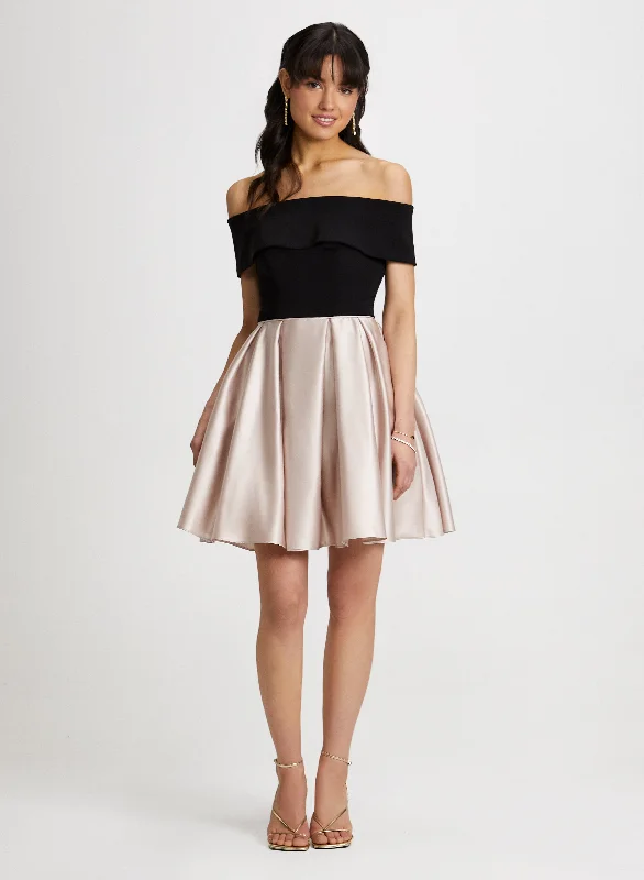 Massive Price Cuts!Bardot Neck Dress