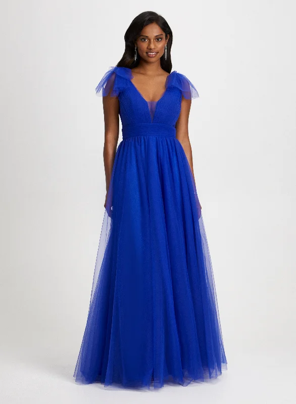 Save Up to 50% Off!Bow Detail Sleeveless Gown