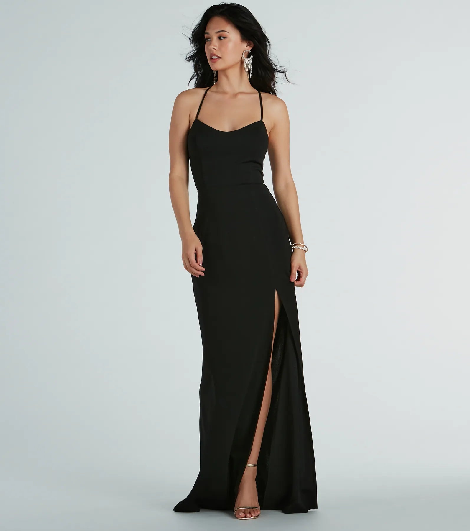 Score Big Savings Today!Brianna Strappy Back Mermaid Crepe Formal Dress