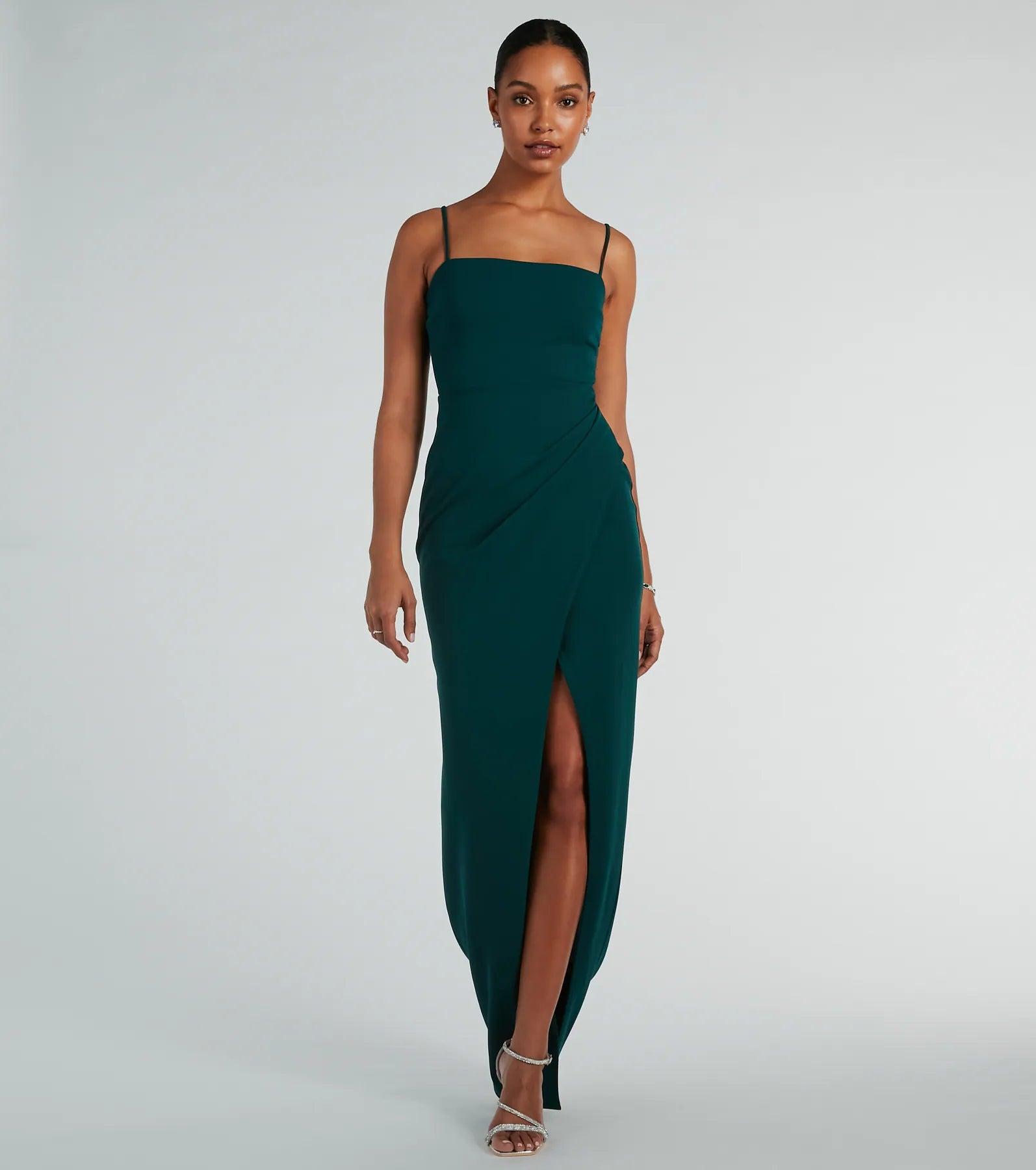 Shop Smart, Save Big!Christie Sleeveless Slim Crepe Formal Dress
