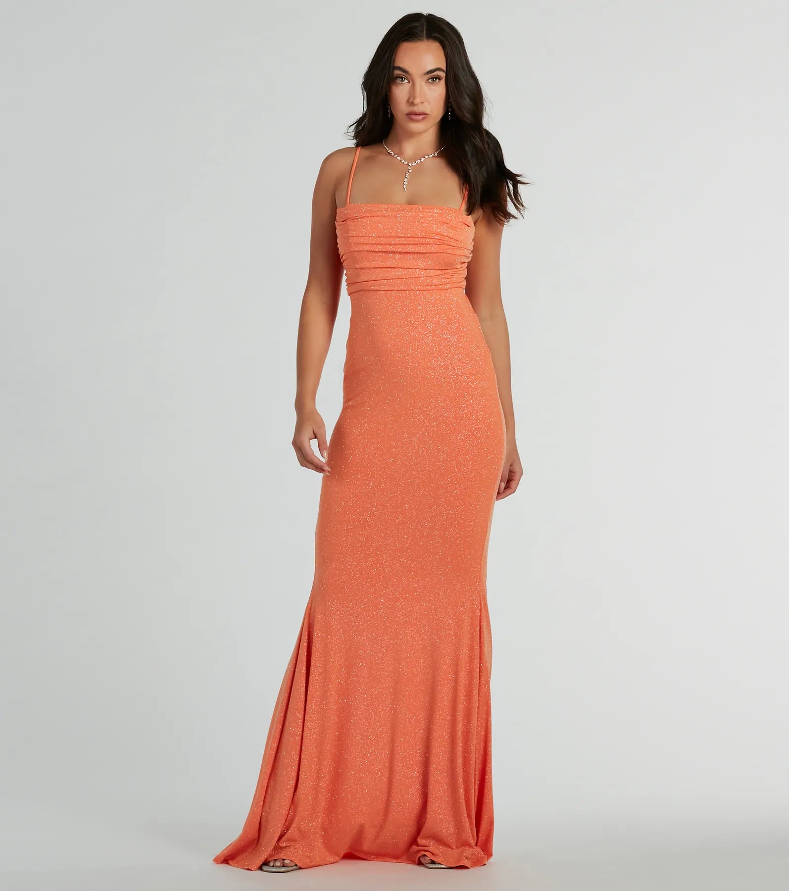 Flash Deals – Act Quickly!Colleen Lace Up Mermaid Glitter Formal Dress