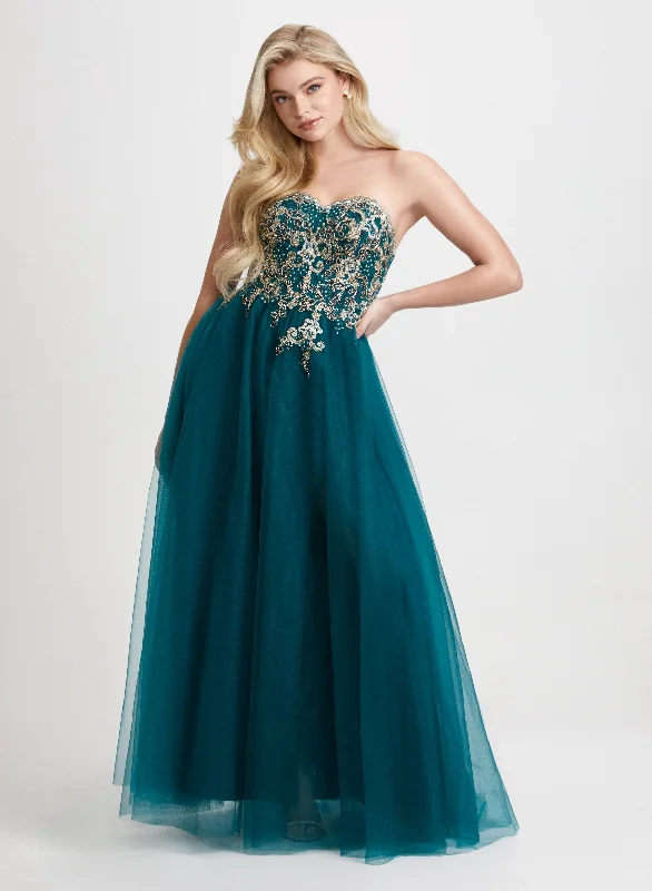 Massive Price Cuts!Embellished Corset Detail Gown