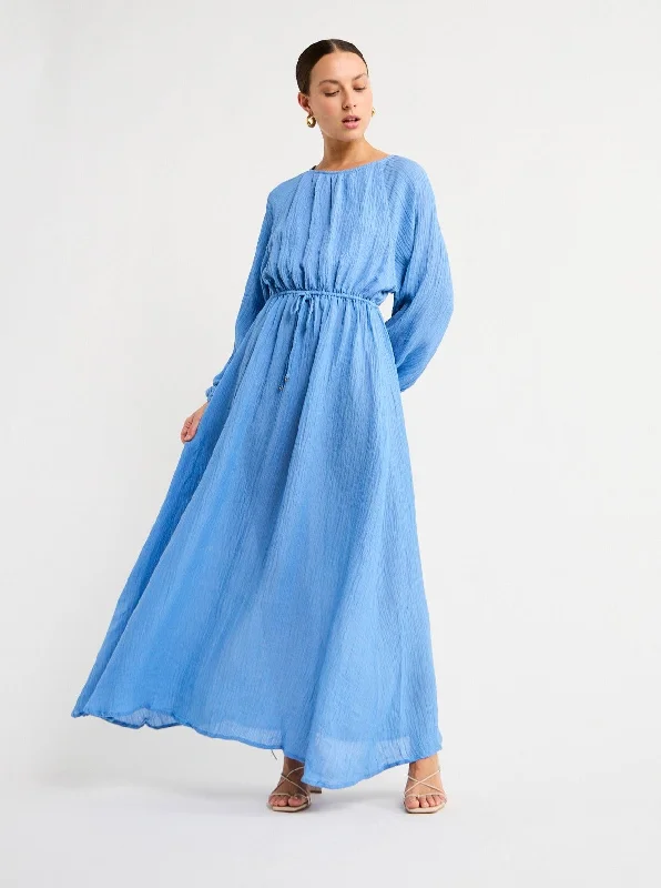 Special Offer – Act Fast!Faithfull the Brand Rosalie Maxi Dress in Chambray Blue